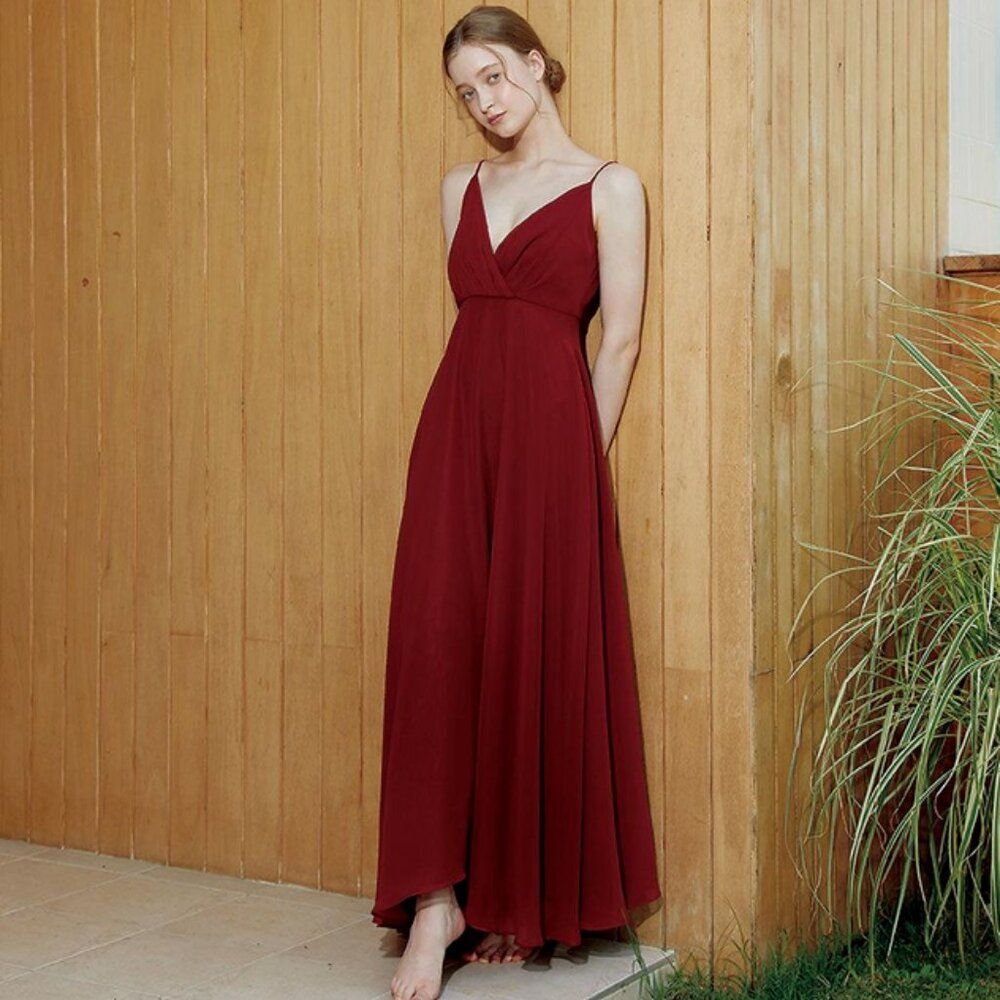 VALLO DE NERA Pino Maxi Dress (Burgundy) - Picture 3 of 6